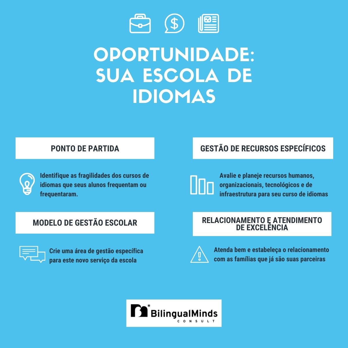 APROVEITE A OPORTUNIDADE DA EVASO DE ALUNOS DOS CURSOS DE IDIOMAS